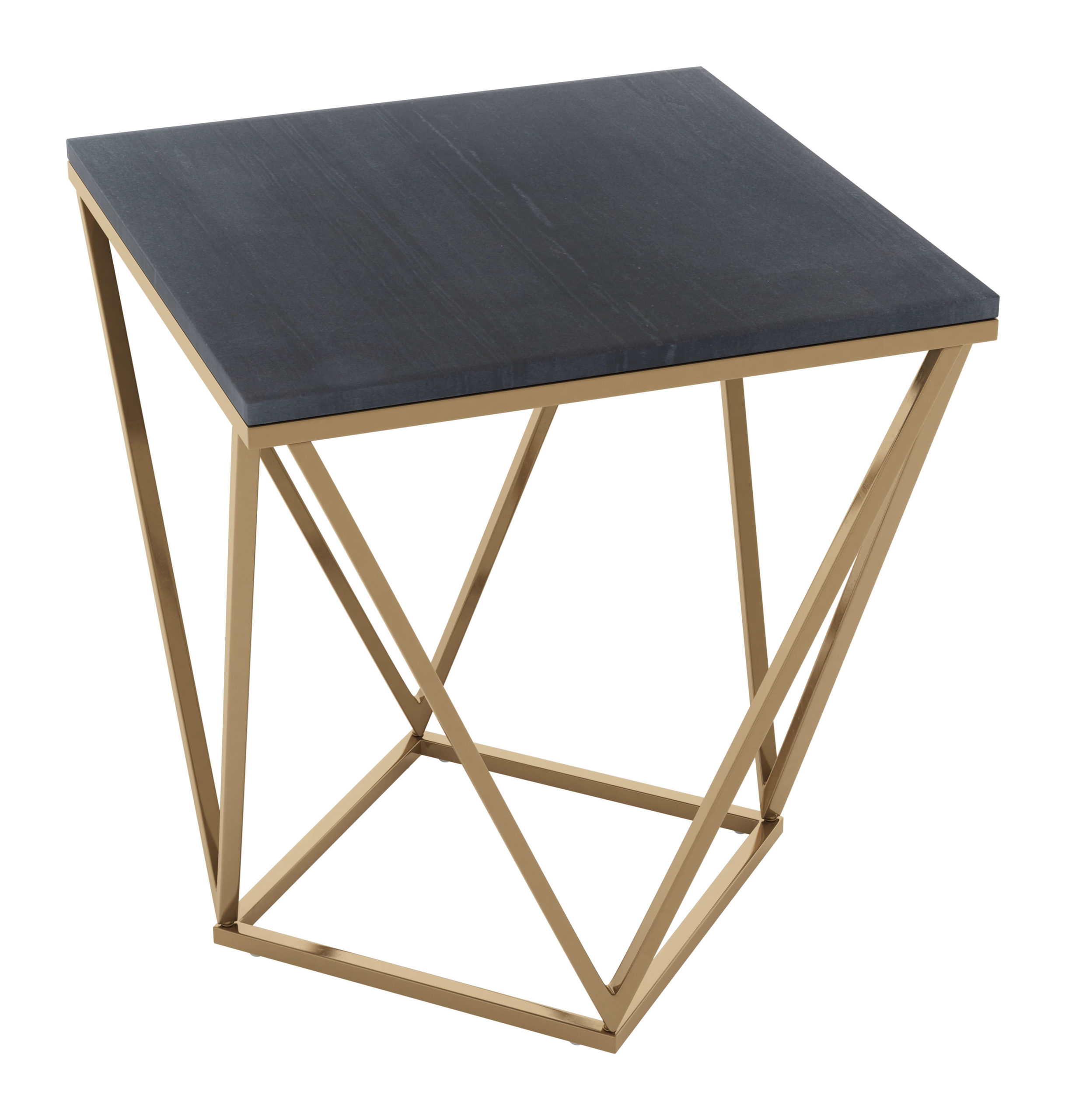 Polly Black & Gold End Table