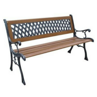 Basket Weave Park Bench