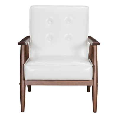 Caldwell White Lounge Chair