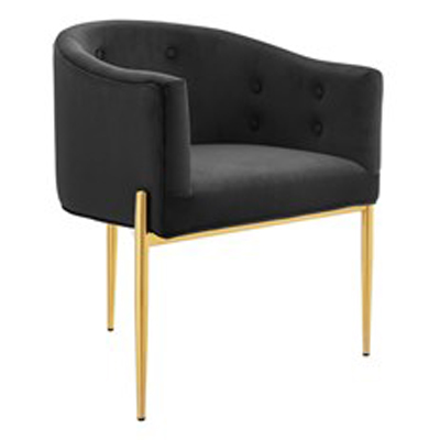 Carter Black & Gold Lounge Chair