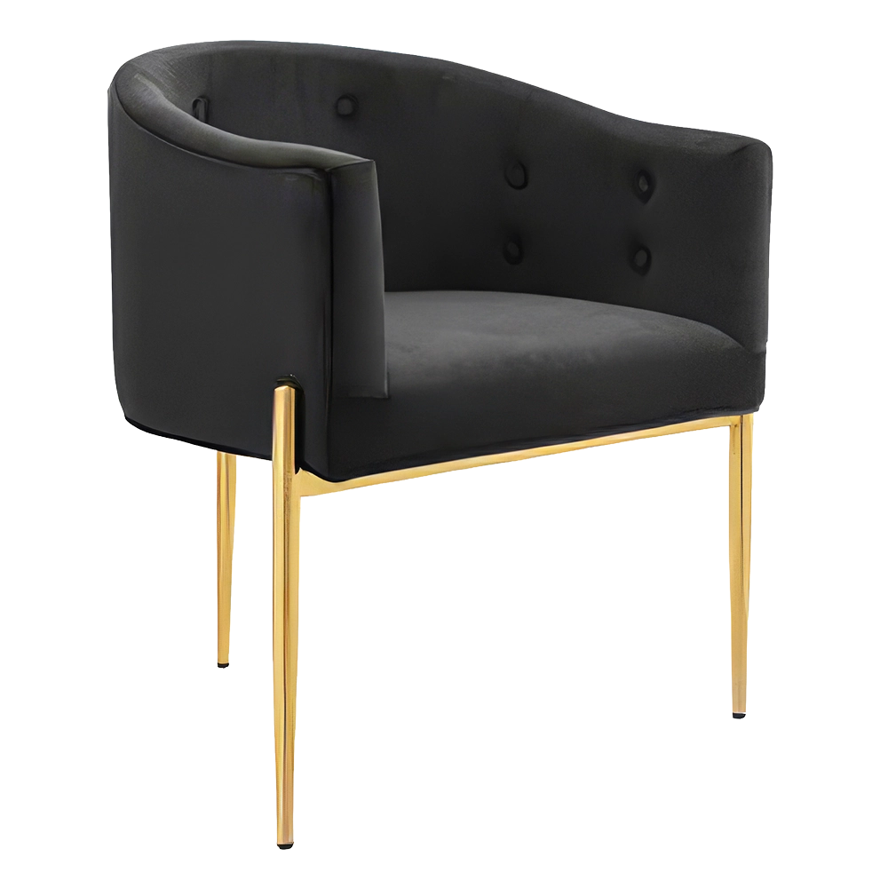 Carter Black and Gold Lounge Chair