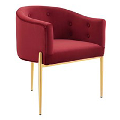 Carter Red & Gold Lounge Chair