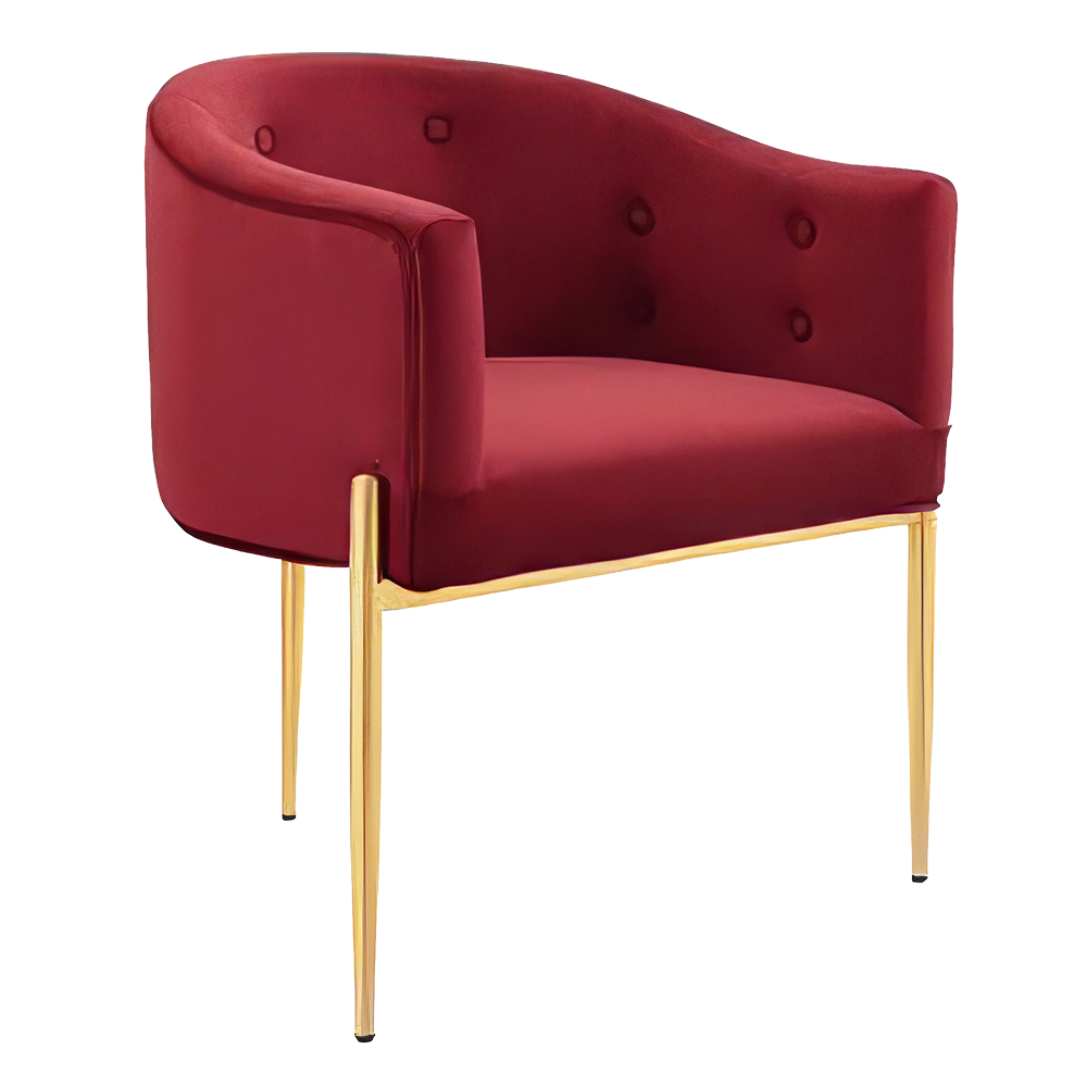 Carter Red and Gold Lounge Chair