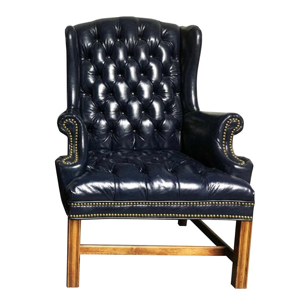 Navy Wing Back Chair