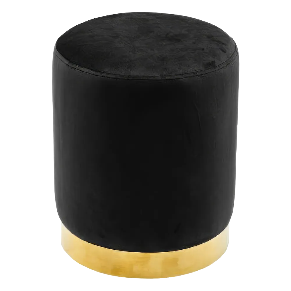 Nola Black Ottoman