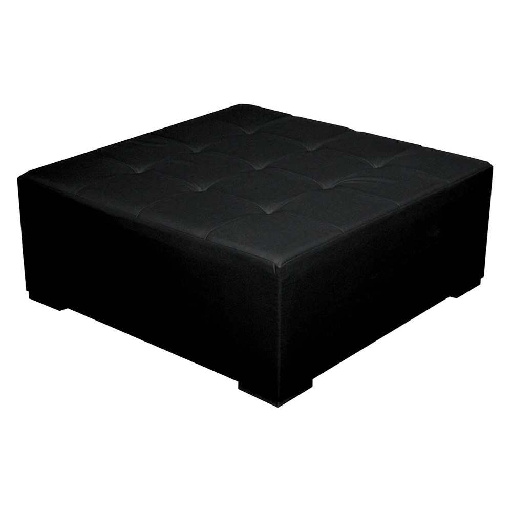 Square Ottoman - Black
