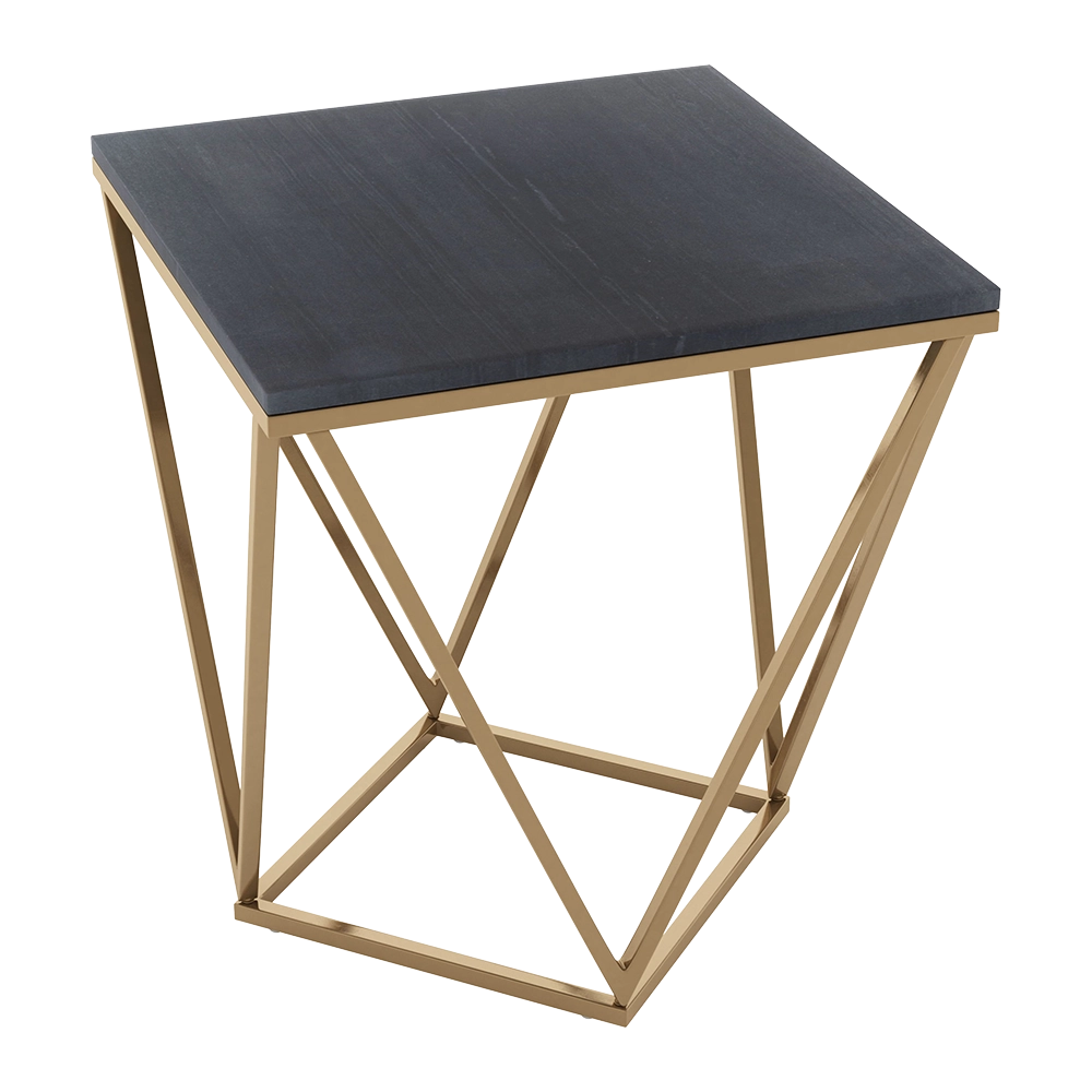 Polly Black and Gold End Table
