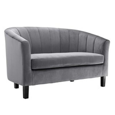 Presley Tufted Loveseat Grey