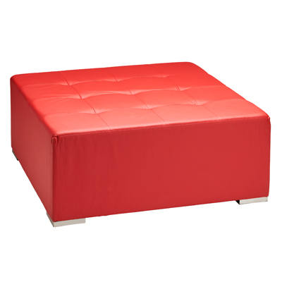 Square Ottoman - Red