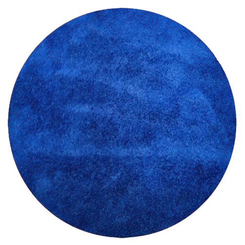 Deep Sea Blue Shag Style Round Rug