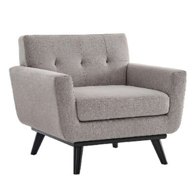 Engage Herringbone Arm Chair - Light Gray