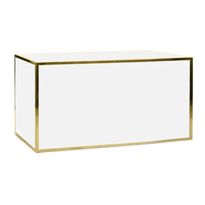 Avenue White Acrylic Bar - Gold 6'