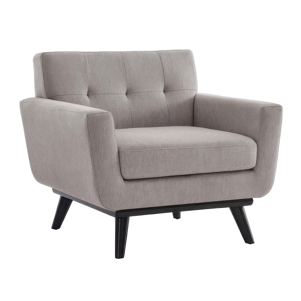 Engage Herringbone Arm Chair - Light Gray