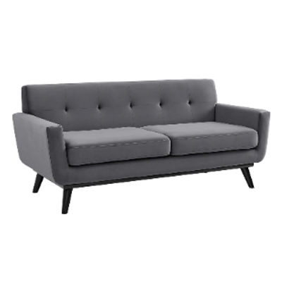 Engage Velvet Gray Loveseat