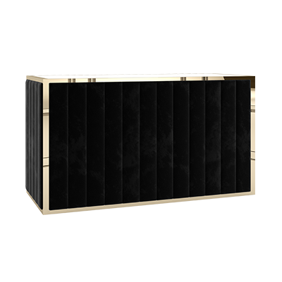 Avenue Black Velvet Bar - Gold 6'