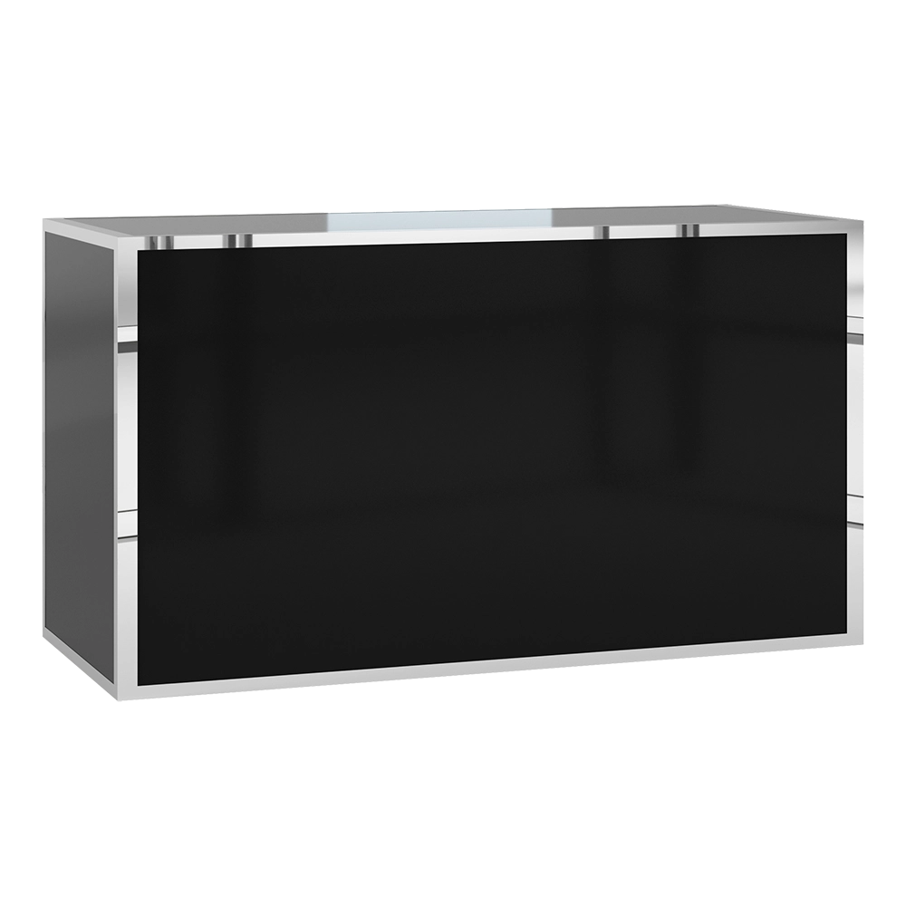 Avenue Black Acrylic Bar - Stainless Steel 6'
