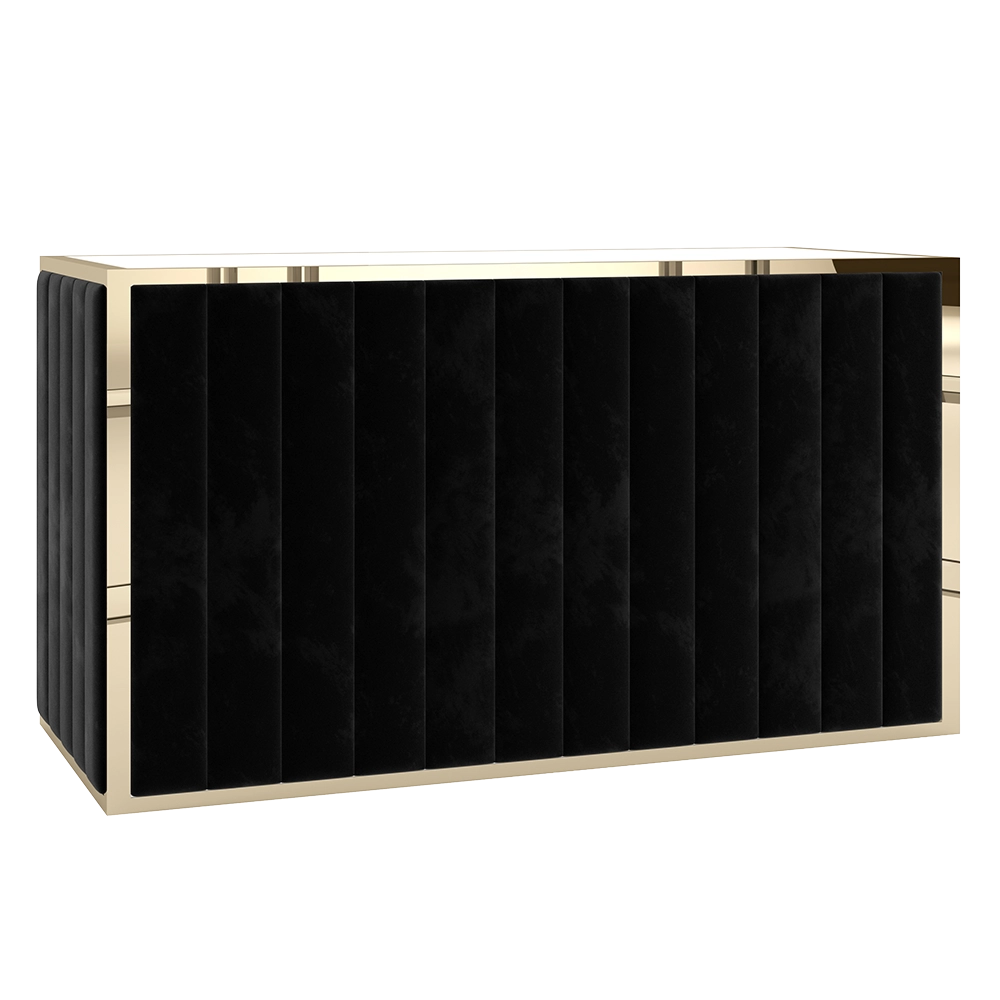 Avenue Black Velvet Bar - Gold 6'