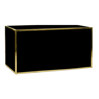 Avenue Black Acrylic Bar - Gold 6'
