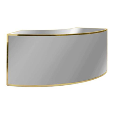 Avenue Quarter Round Mirror Bar - Gold