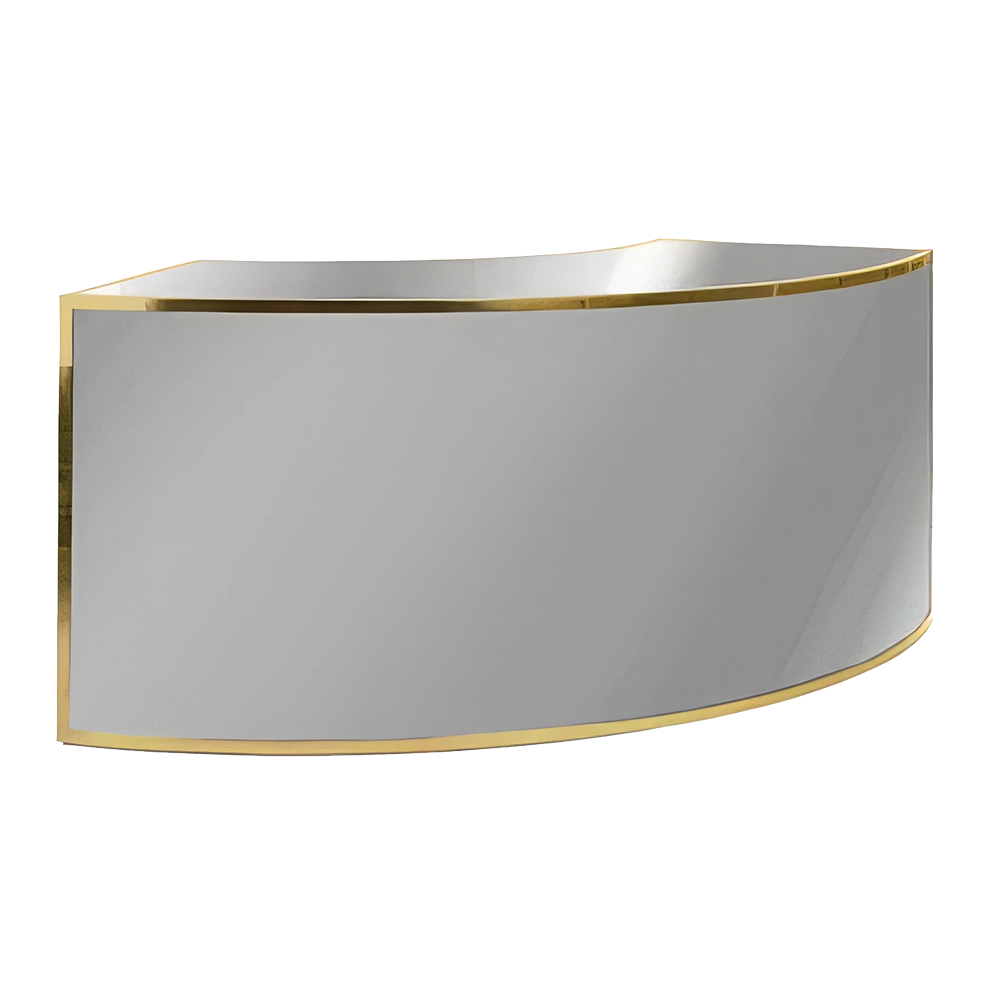 Avenue Quarter Round Mirror Bar - Gold