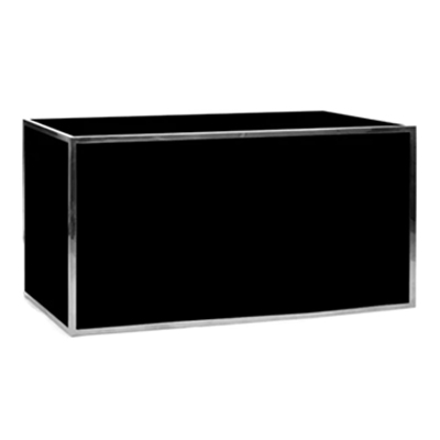 Avenue Black Acrylic Bar - Stainless Steel 6'