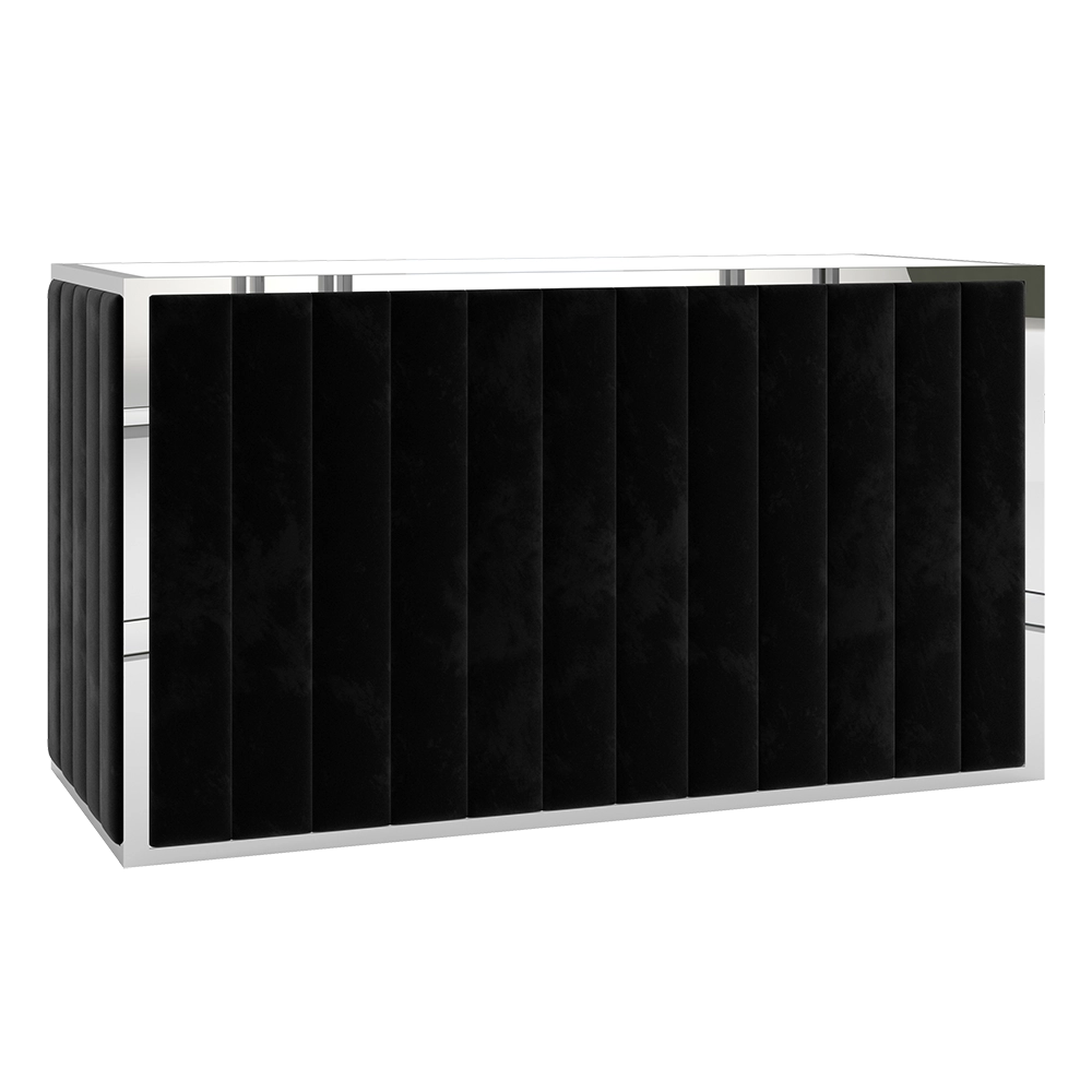Avenue Black Velvet Bar - Stainless Steel 6'