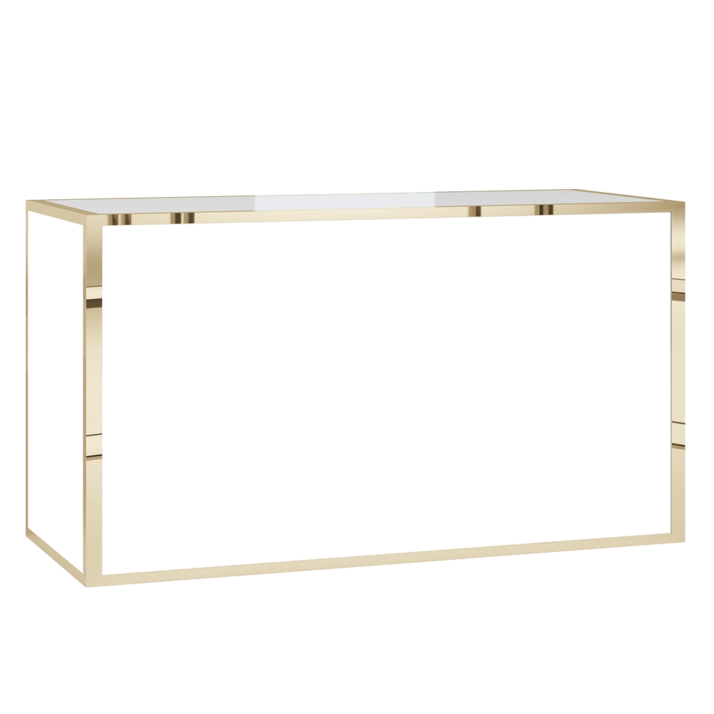 Avenue White Acrylic Bar - Gold 6'
