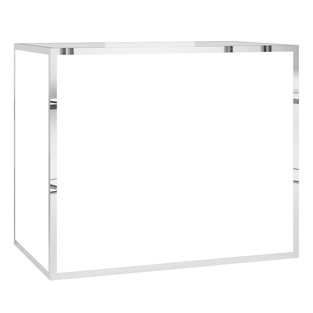 Avenue White Acrylic Bar - Stainless Steel 4'