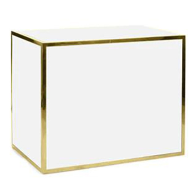 Avenue White Acrylic Bar - Gold 4'