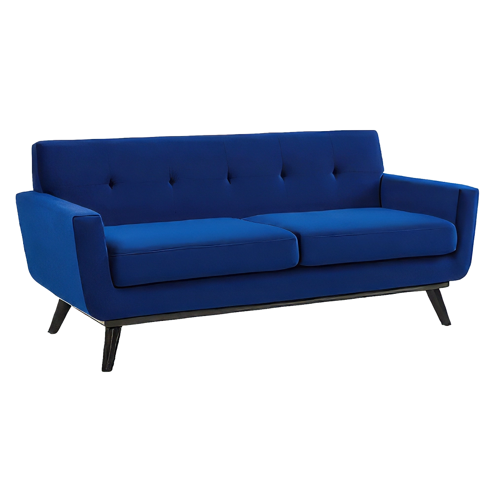 Engage Navy Blue Velvet Loveseat