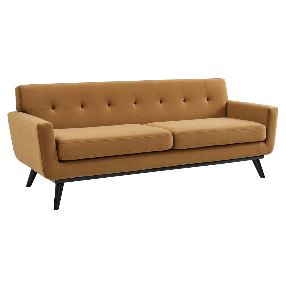 Engage Velvet Cognac Loveseat
