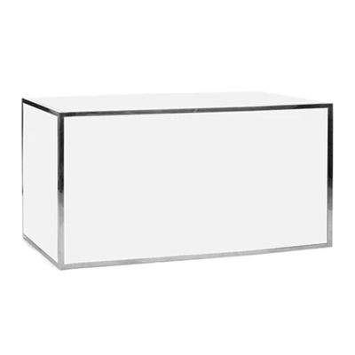 Avenue White Acrylic Bar - Stainless Steel 6'