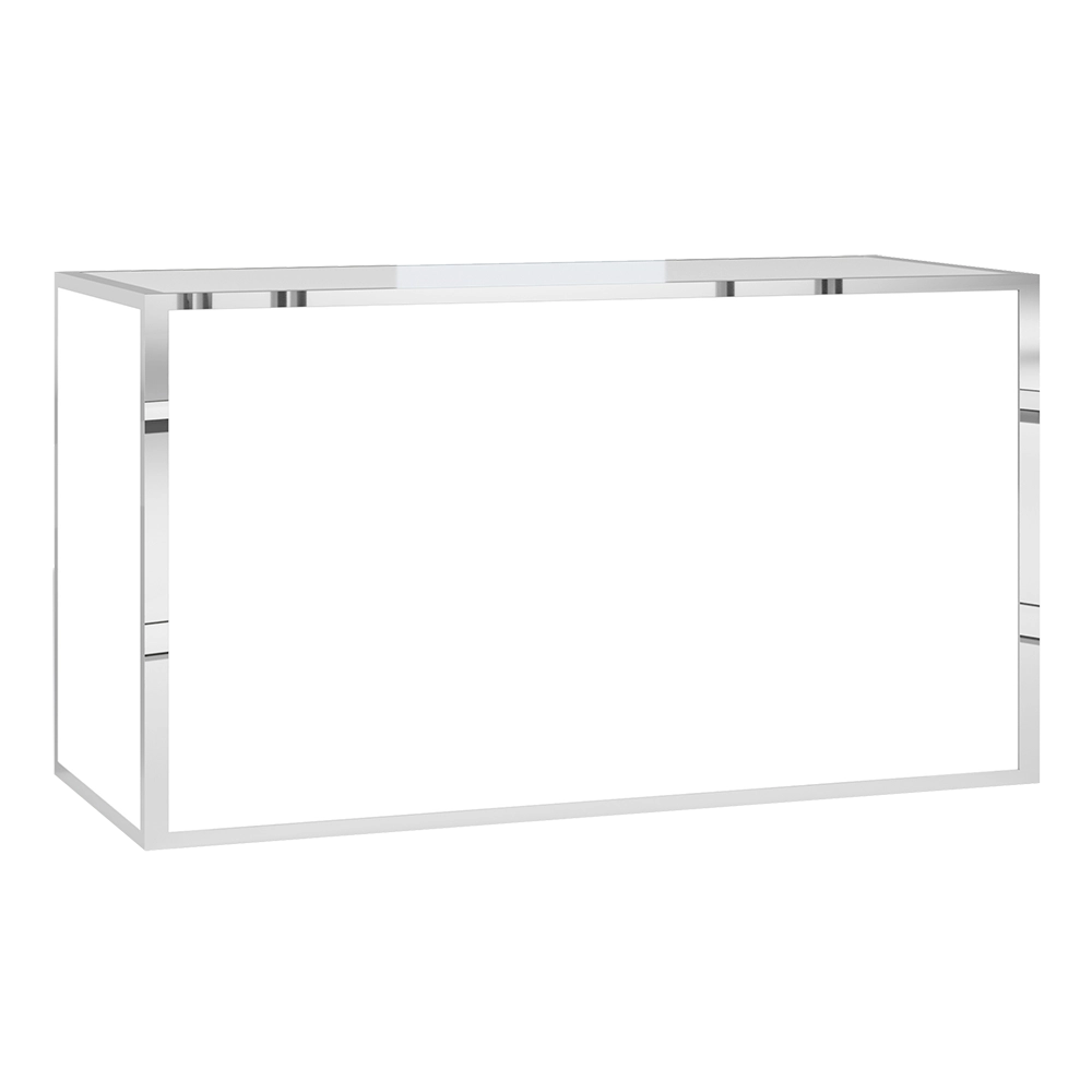 Avenue White Acrylic Bar - Stainless Steel 6'