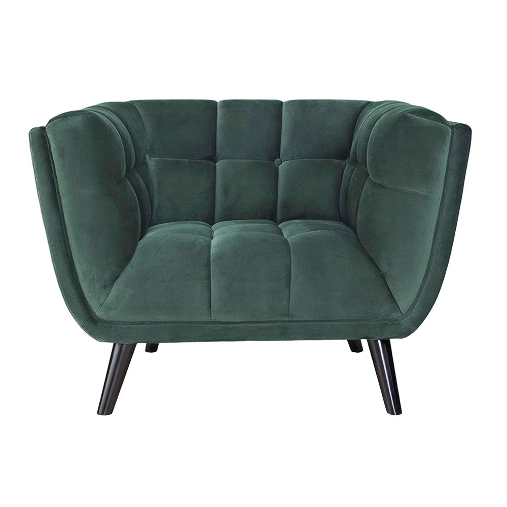 Bestow Performance Velvet Armchair - Green