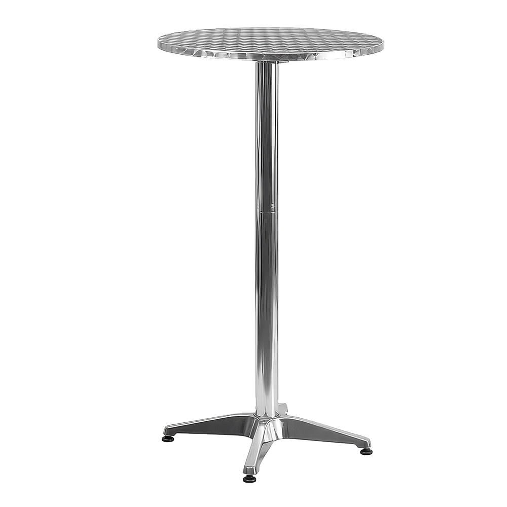 Brushed Aluminum Cocktail Table with Flip Top