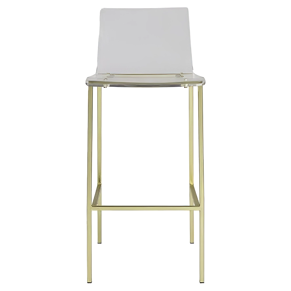 Posh Acrylic & Gold Bar Stool