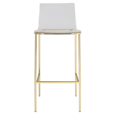 Posh Acrylic & Gold Bar Stool