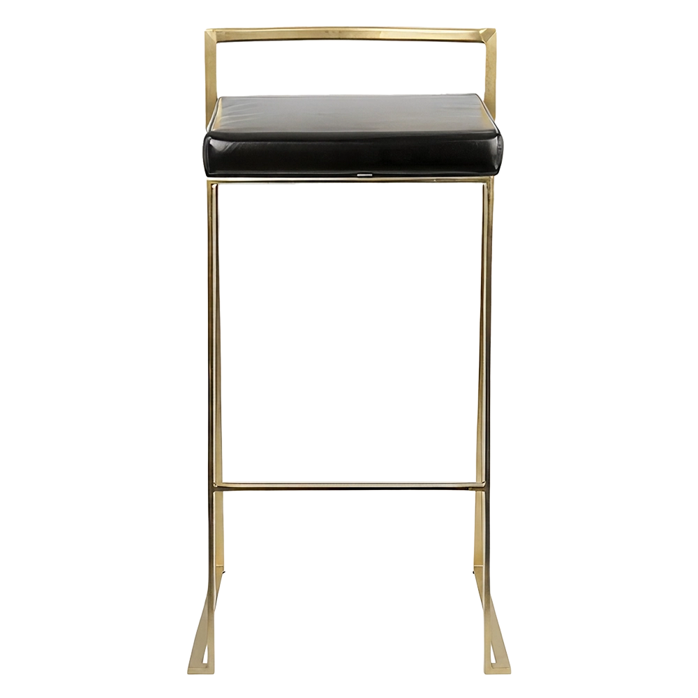 Vogue Black & Gold Bar Stool