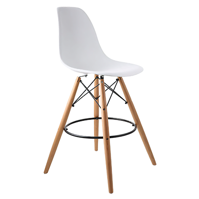 Wagner White Bar Stool