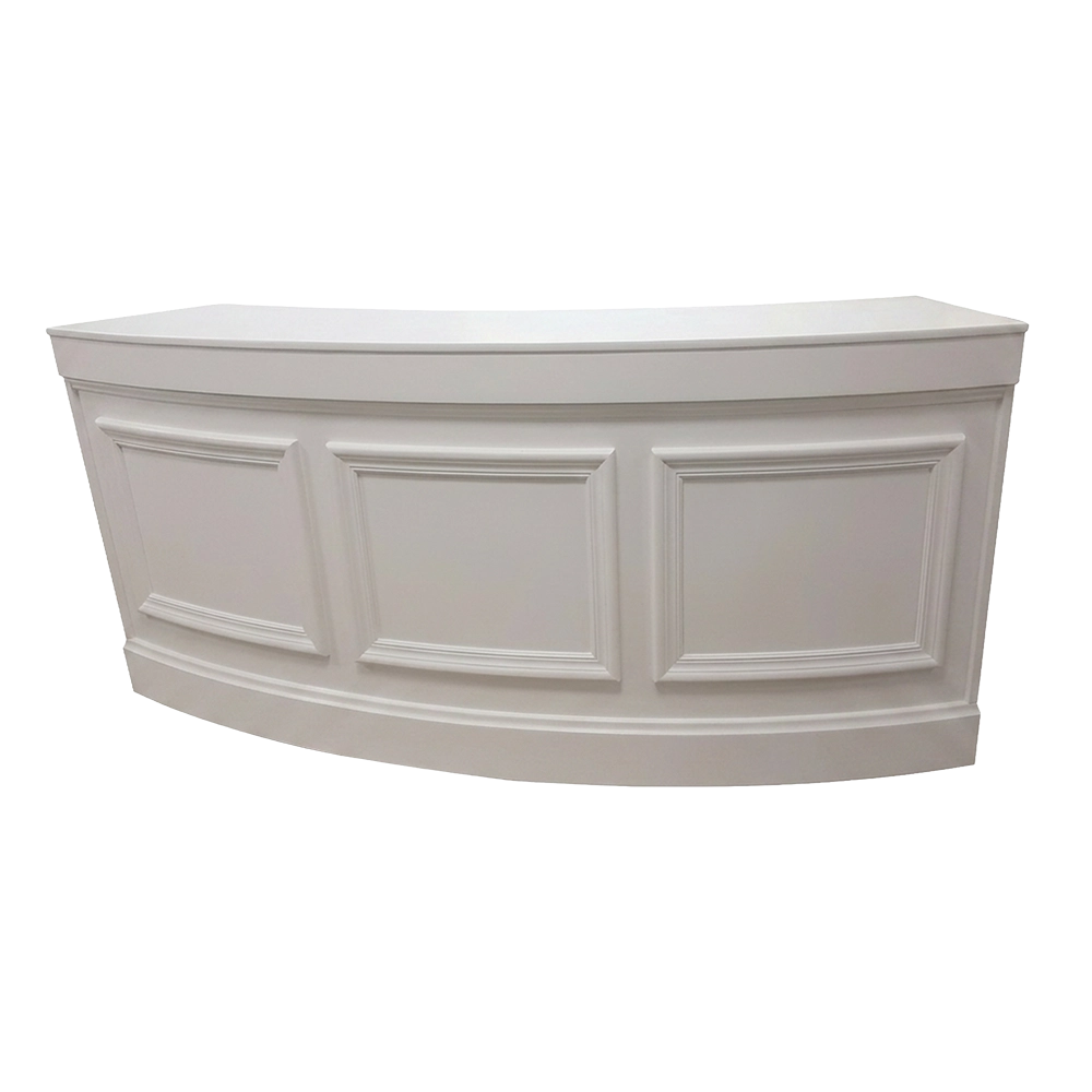 White Curved Bar Section
