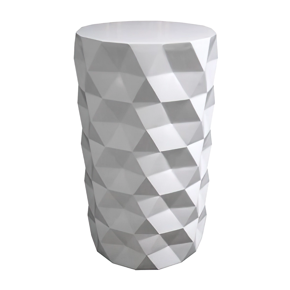 White Geometric Cocktail Table