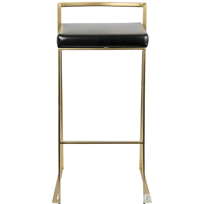 Vogue Black & Gold Bar Stool