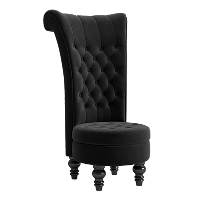 Black Armless Retro Chair