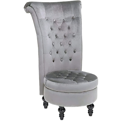Grey Armless Retro Chair