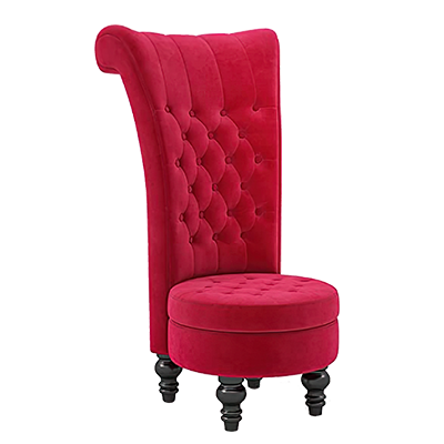 Red Armless Retro Chair