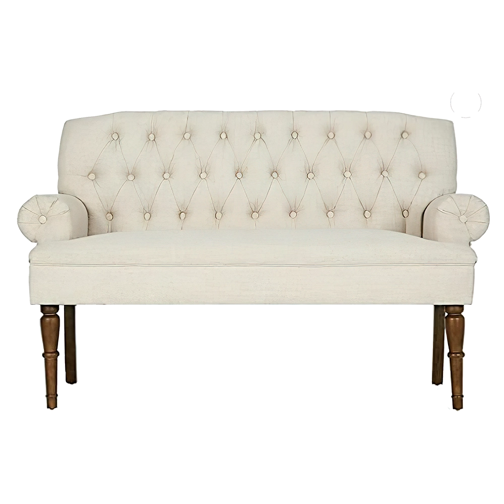 Belle French Tufted Linen Loveseat