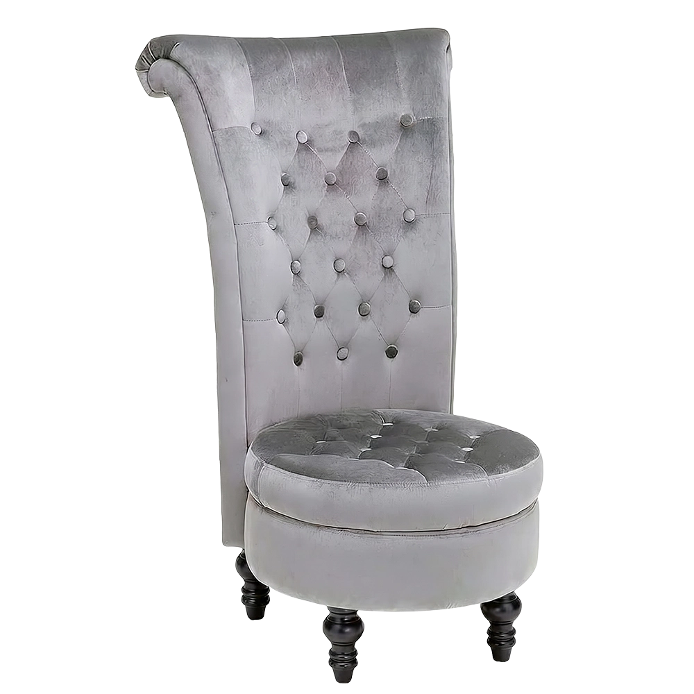 Retro Grey Armless Chair