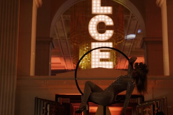 Event planning, custom decor, and AV services for LCE’s annual corporate meeting wrap-up party.