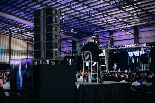 View of main stage from cameraman POV