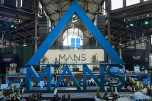 Giant, custom fabricated company logo